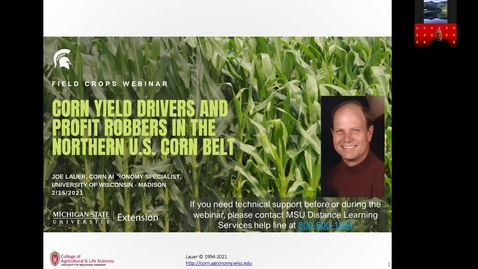 Thumbnail for entry Field Crops Webinar 2-15-21 - Corn Production - Joe Lauer