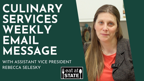 Thumbnail for Culinary Services Weekly Video 3.14
