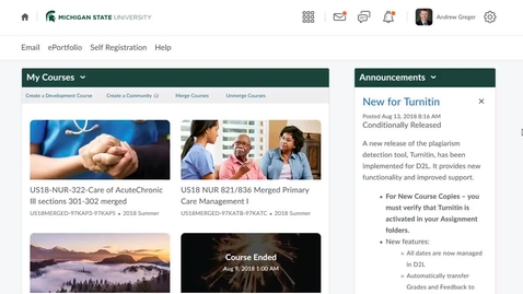 Thumbnail for Registering for D2L self-directed training