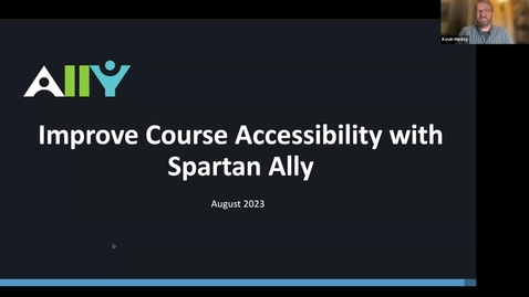 Thumbnail for entry Improve Course Accessibility with Ally