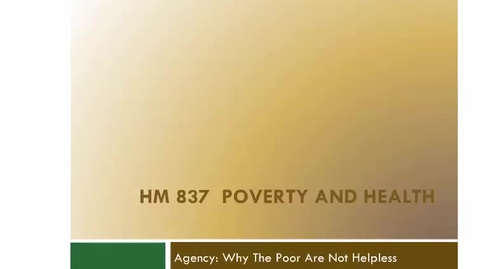 Thumbnail for Agency Why the Poor Are Not Helpless