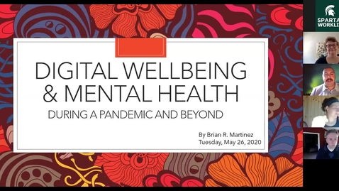 Thumbnail for entry Digital Well-being and Mental Health During a Pandemic and Beyond
