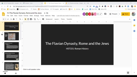 Thumbnail for entry Lecture 11.1 The Flavian Dynasty, Rome &amp; the Jews