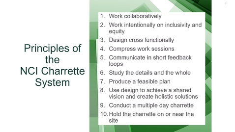 Thumbnail for What are the principles of a charrette?