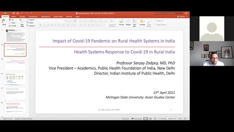 Thumbnail for entry 04.15.21 (Zodpey) Health systems response to COVID–19 in Rural India
