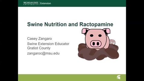 Thumbnail for entry Swine Nutrition and Ractopamine Update