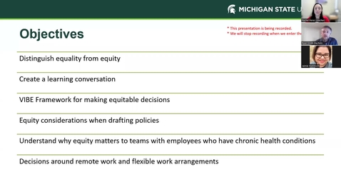 Thumbnail for entry Supervisor Training Series Part 4- Equitable Decision Making (Recorded Session)