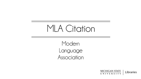 Thumbnail for entry MLA Citations (8th ed.)