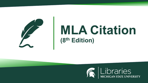 Thumbnail for entry MLA Citations (8th ed.)