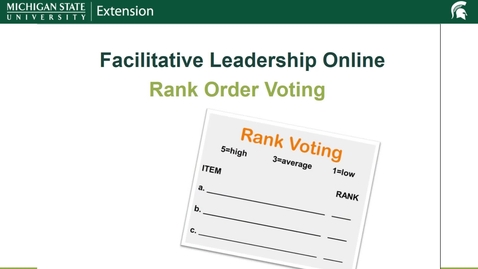 Thumbnail for Rank Order Voting Facilitative Leadership Online