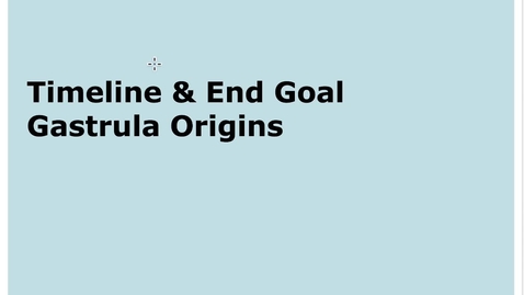 Thumbnail for entry 9-1 Timelines Gastrula Origins Urinary System