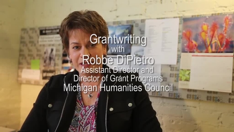 Thumbnail for entry Grantwriting with Robbe DiPietro - Michigan Humanities Council