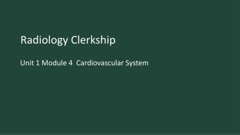 Thumbnail for Unit 1 Module 4 - Cardiovascular system