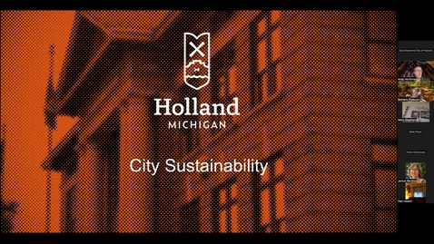 Thumbnail for 2024 Fall Sustainability Speaker Series - City of Holland, MI-Sustainability Manager, Dan Broersma