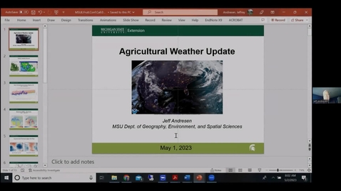 Thumbnail for entry Agricultural Weather Update - May 2, 2023