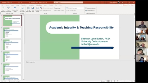 Thumbnail for entry Academic Integrity &amp; Teaching Responsibility