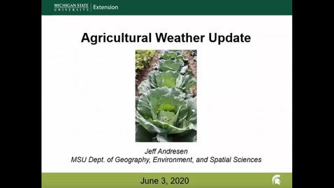 Thumbnail for entry Agricultural weather forecast for June 3, 2020