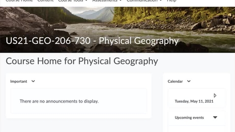 Thumbnail for entry GEO206: Your course website in D2L