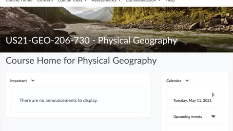 Thumbnail for GEO206: Your course website in D2L