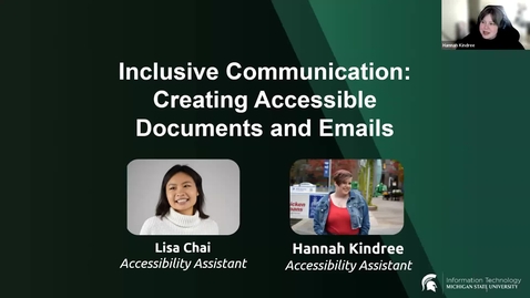 Thumbnail for entry Inclusive Communication: Creating Accessible Documents and Emails