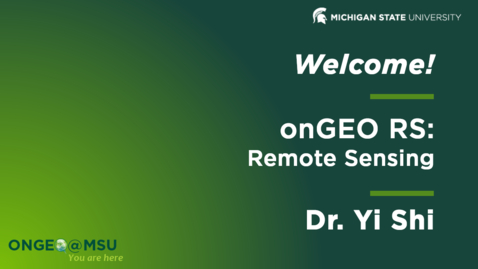 Thumbnail for entry Welcome message to onGEO-RS: Remote Sensing