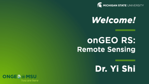 Thumbnail for Welcome message to onGEO-RS: Remote Sensing