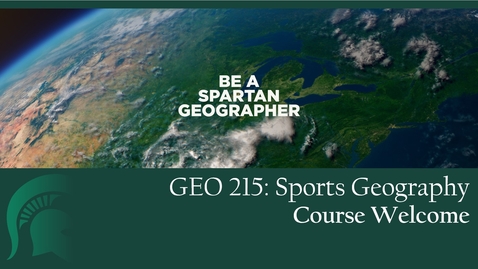 Thumbnail for GEO 215, Course Welcome Video
