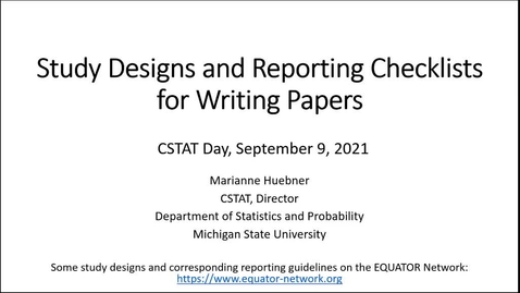Thumbnail for CSTAT Day - Study Designs and Writing Papers