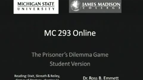 Thumbnail for Prisoners Dilemma: Student Version