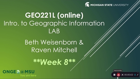 Thumbnail for entry Week 8 Notes (SS22 GEO 221LAB, section 730)