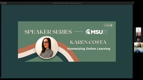 Thumbnail for entry Humanizing Online Learning Webinar - 11.14.23