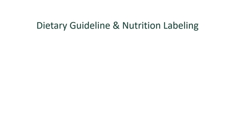 Thumbnail for Module 5 - Dietary Guideline and  Nutrition Labeling