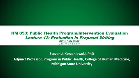 Thumbnail for HM853 Lecture12