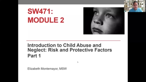 Thumbnail for Intro to child welfare; risk and protective factors