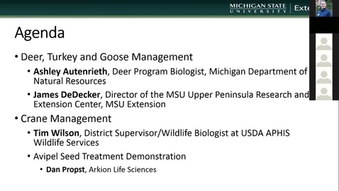 Thumbnail for entry Wildlife Management and Crop Damage Webinar 3-22-19 - Farmer Interviews About Crane Management