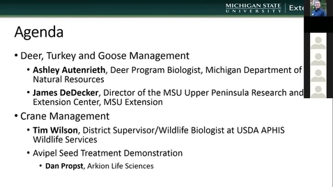 Thumbnail for Wildlife Management and Crop Damage Webinar 3-22-19 - Farmer Interviews About Crane Management