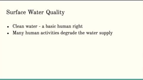 Thumbnail for ISS310: Surface Water Quality