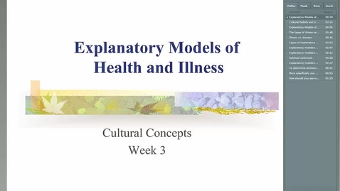 Thumbnail for entry HM838 Mod3ExplanatoryModelsofHealth
