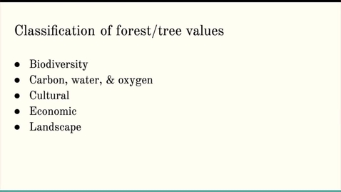 Thumbnail for ISS310: The Value of Trees