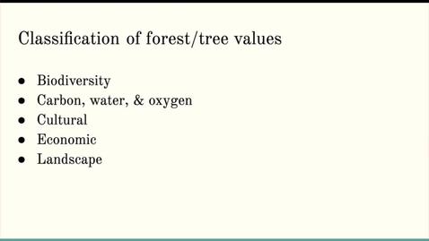 Thumbnail for entry ISS310: The Value of Trees