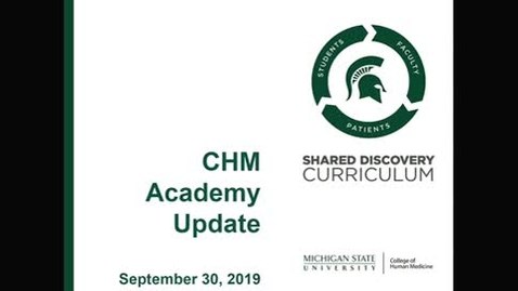 Thumbnail for entry CHM Academy Meeting 9-30-19