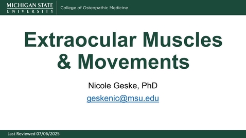 Thumbnail for Extraocular Muscles &amp; Movements