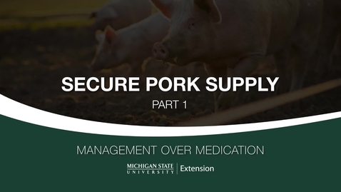 Thumbnail for Small Farm Swine Secure Pork Supply Part 1