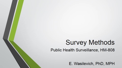 Thumbnail for entry SurveyMethods