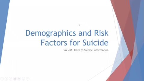 Thumbnail for entry Demographics and Risk Factors for Suicide
