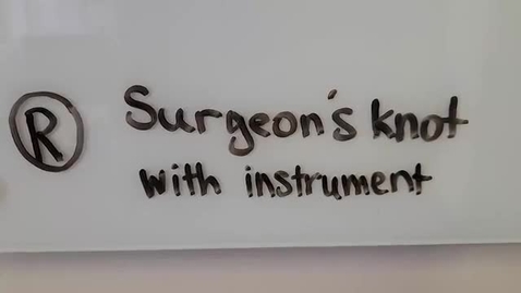 Thumbnail for entry VM 580-Right-handed surgeon's knot with instrument