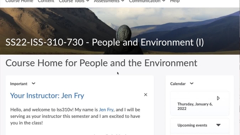 Thumbnail for ISS310: Getting Started in your D2L Course Site