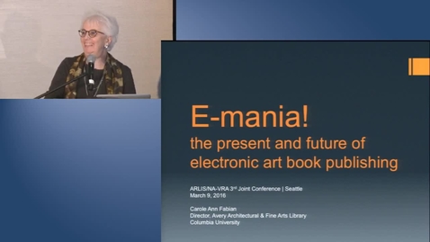 Thumbnail for entry E-mania! — the present and future of electronic art book publishing