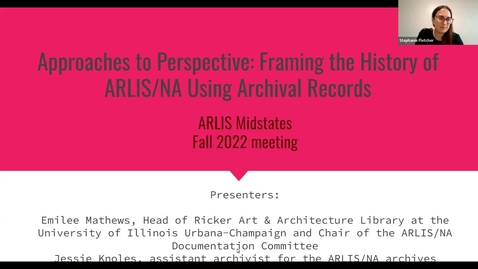 Thumbnail for Approaches to Perspective: Framing the History of ARLIS/NA Using Archival Records