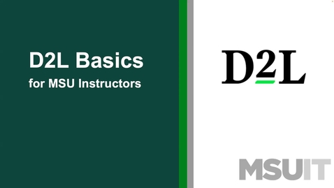 Thumbnail for entry D2L Basics for MSU Instructors (11/30/22)